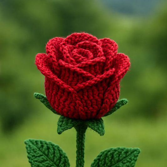 Crochet Rose Pattern PDF, Realistic Rose Flower Crochet Pattern